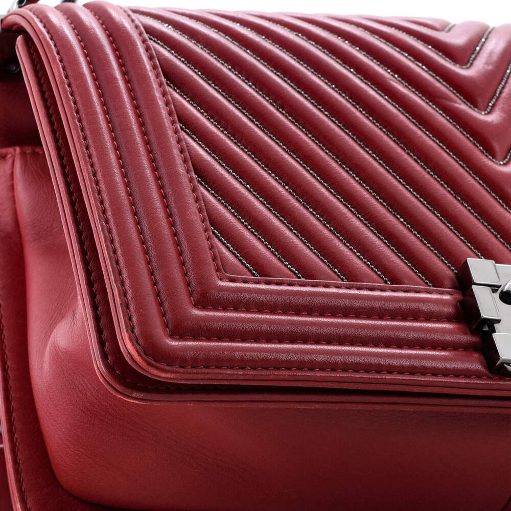 Chanel Boy Flap Bag Chevron Calfskin #249873C26B - Picture 6 of 7